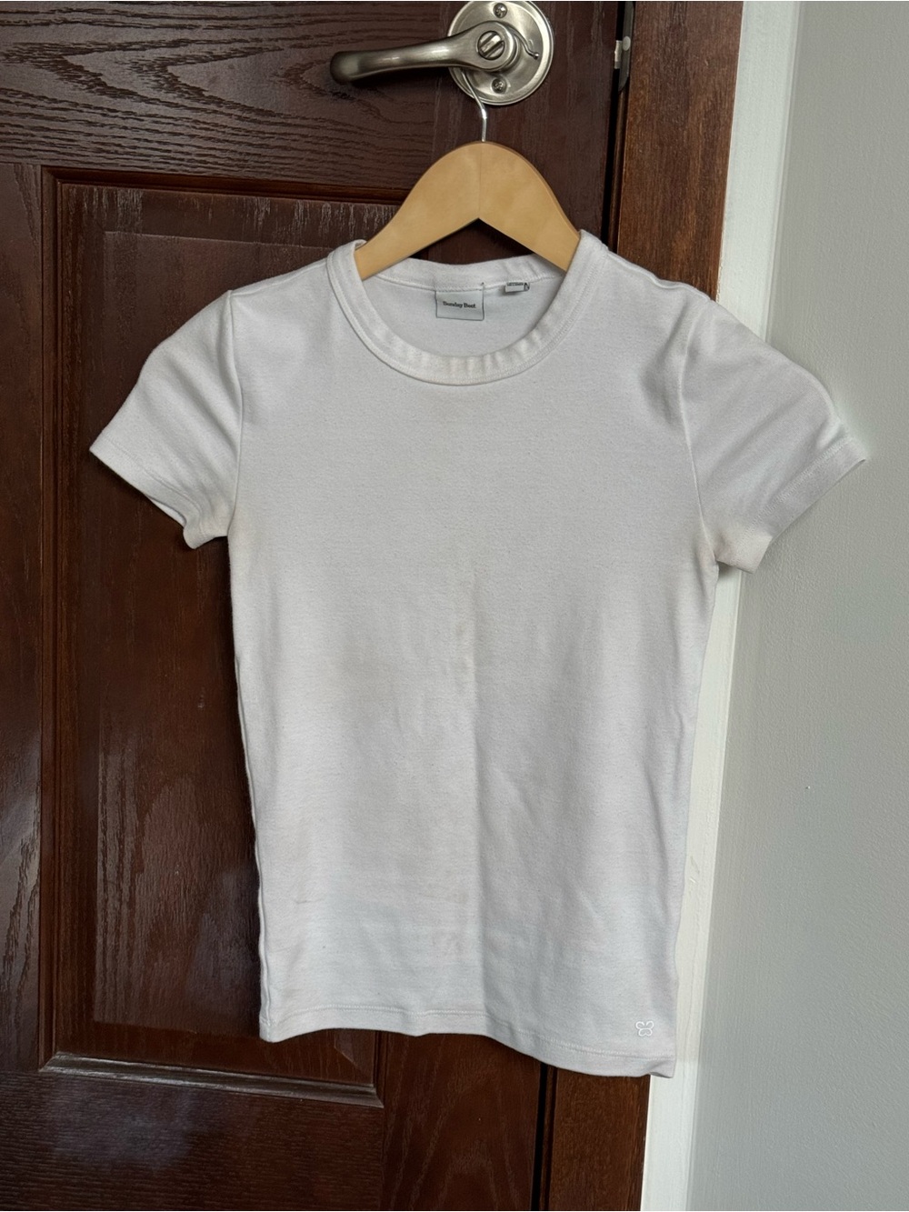 Sunday Best White Crewneck Short-Sleeve Tee